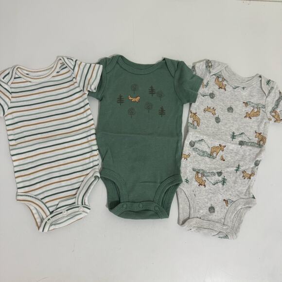 Carter's Other - Carter’s JOY Forest Animals Bodysuit Bundle of 3 Newborn